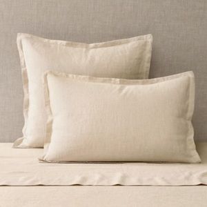 RH Restoration Hardware NEW Pair Two (2) “Dune” Italian Linen Flange Euro Shams